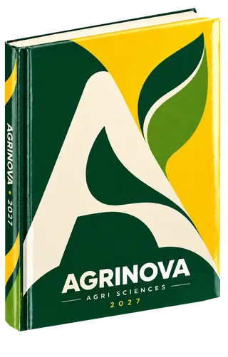 Bold type diary cover concept for agri & seeds, sample brand Agrinova