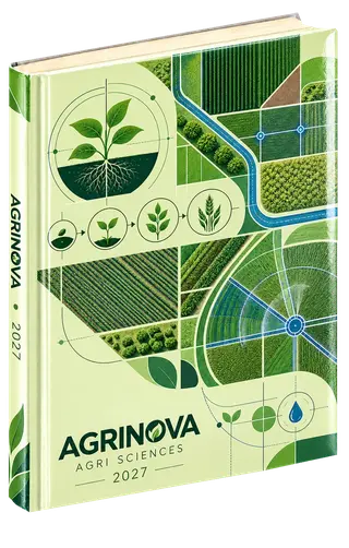 Precision grid diary cover concept for agri & seeds, sample brand Agrinova