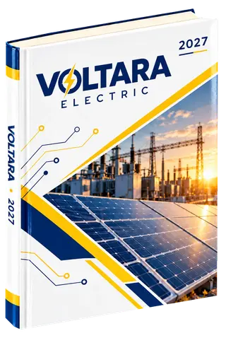 Editorial geometry diary cover concept for manufacturing, sample brand Voltara